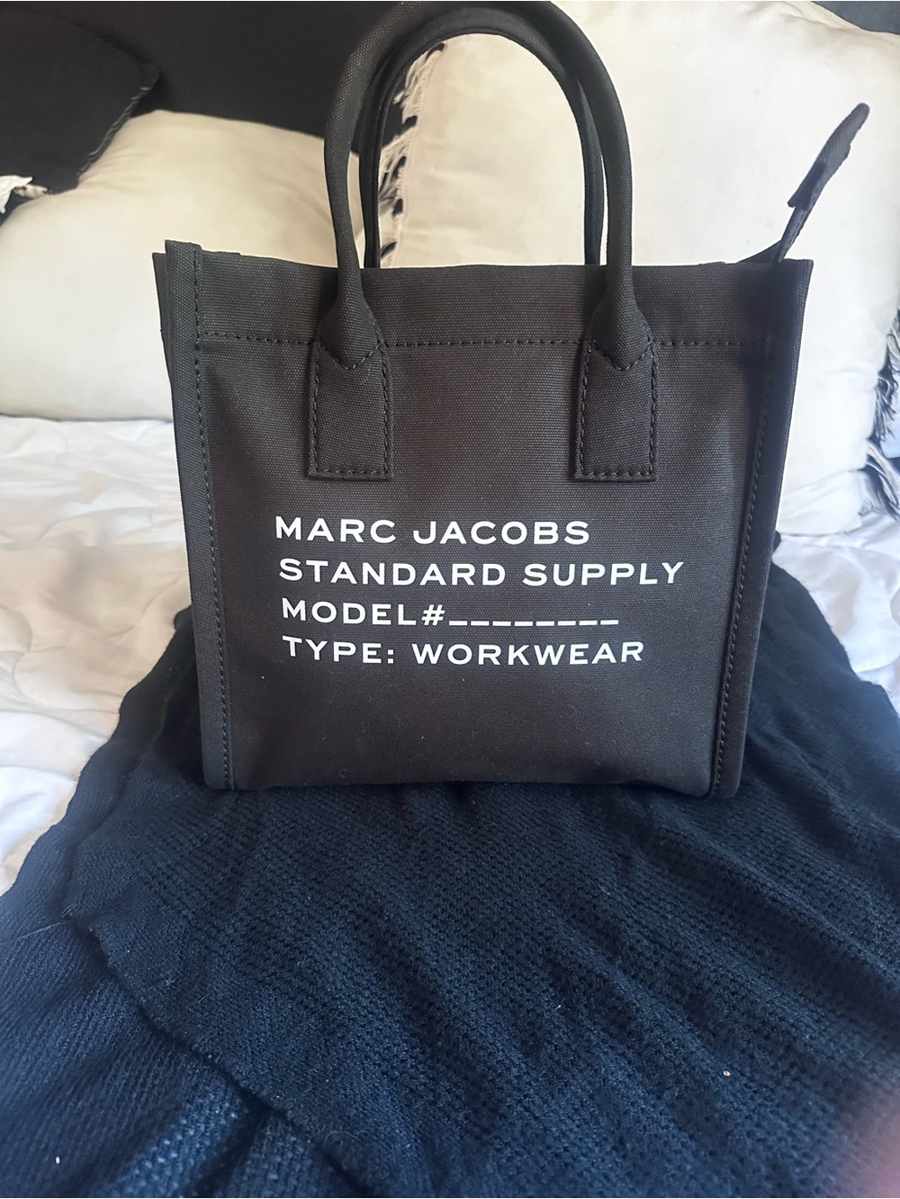 Marc Jacobs Black Canvas Standard Supply Mini Tote